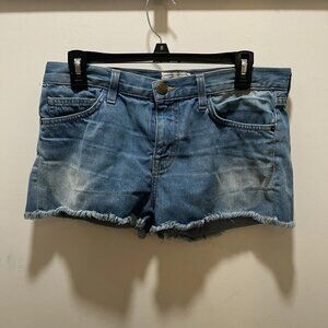 Current Elliott Shorts Womens Size 26 Boyfriend Short Blue Dark Wash Cut Off
